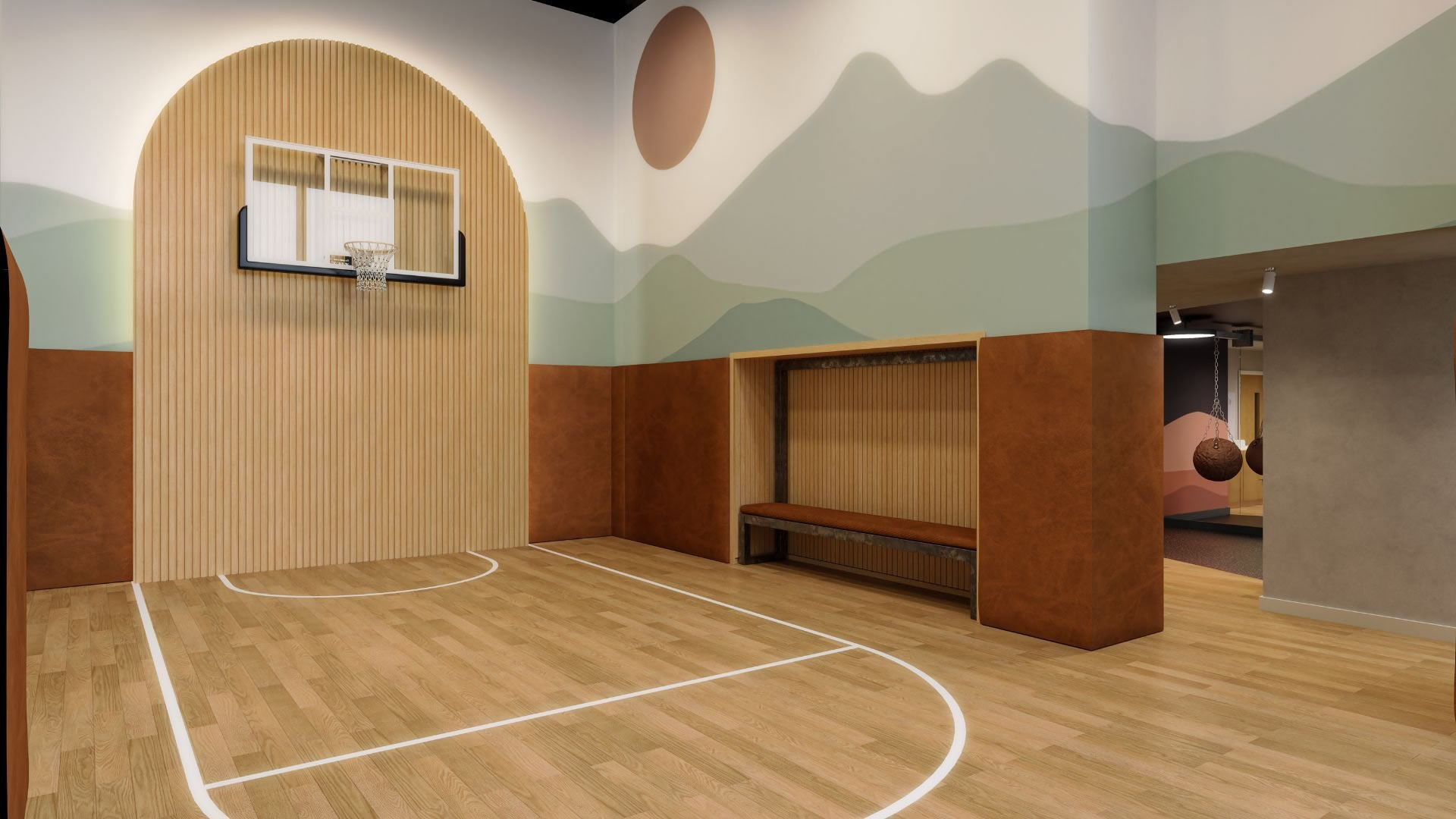 Coast Premium Ltd basketball court interior design concept