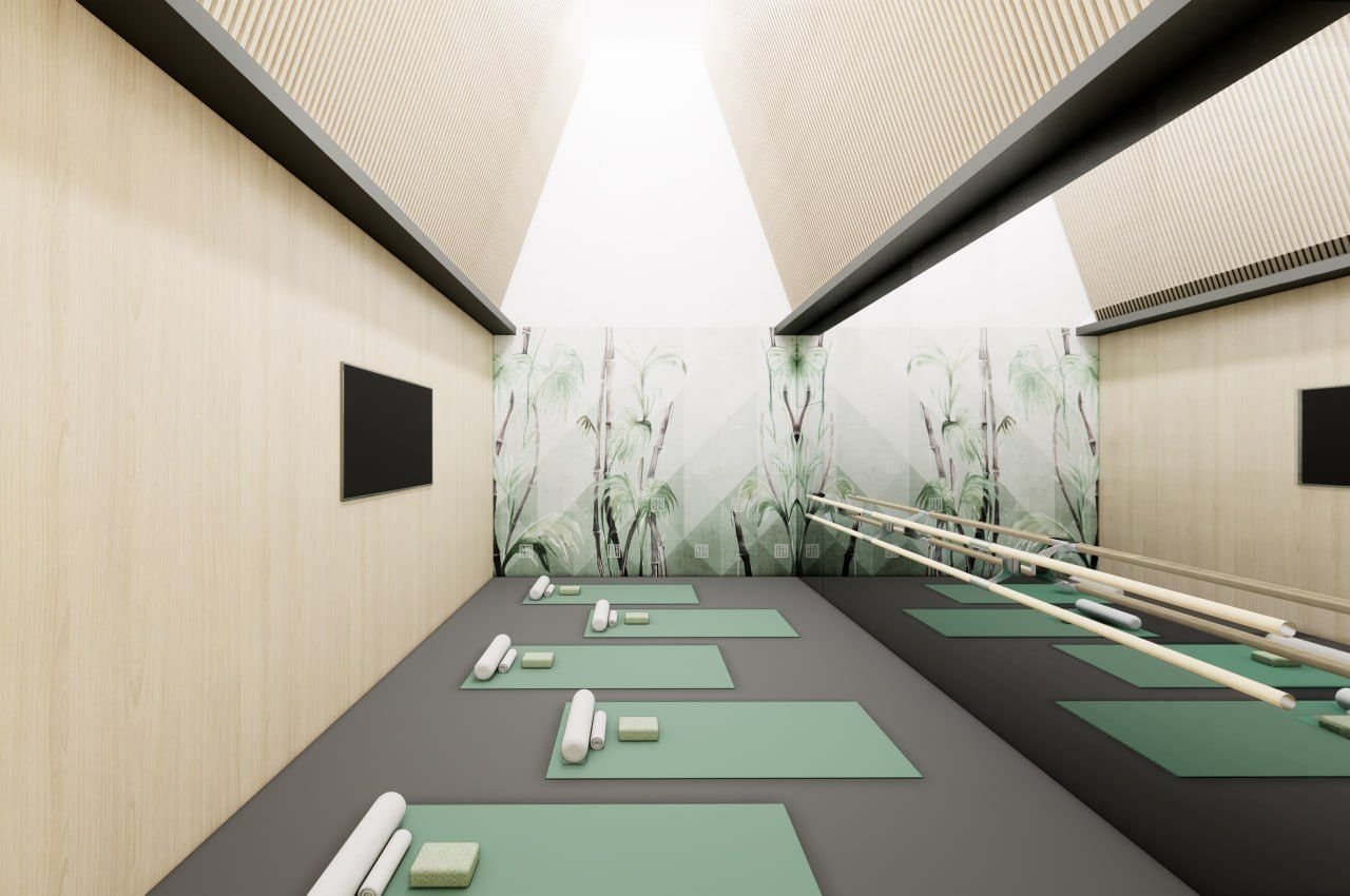 Japanese zen yoga room 